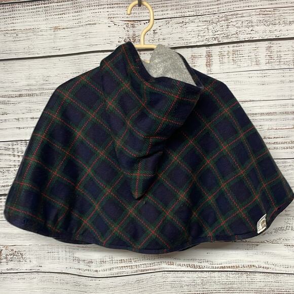 PIccolo Baby Reversible Hooded Poncho 9 m-2T Plaid - Picture 10 of 10